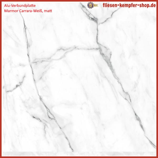 Alu-Verbund-Designplatte Marmor Carrara-Weiss SMT 883, 2100x1000x3 mm