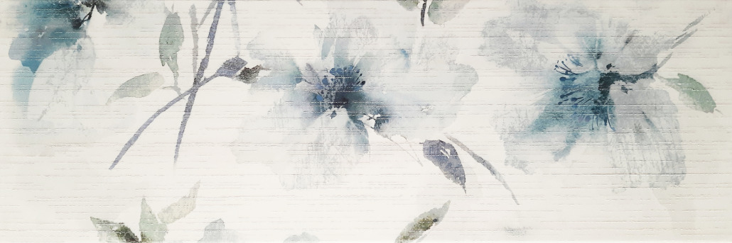 Dekor-Wandfliese Komi grau Frühling 25 x 75 cm